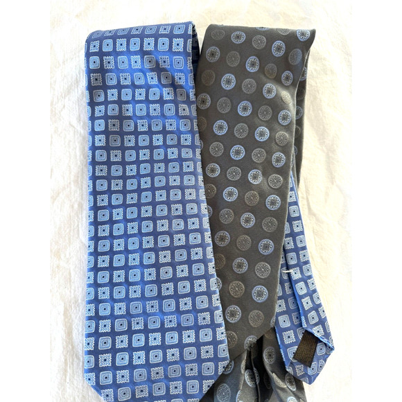 Lot 2 Brooks Brothers Mens Neck Ties Silk Gray, Blue 1 has MSRP $135 - Picture 2 of 5